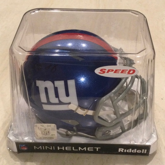 NFL Accessories New York Giants Autographed Mini Helmet Riddell